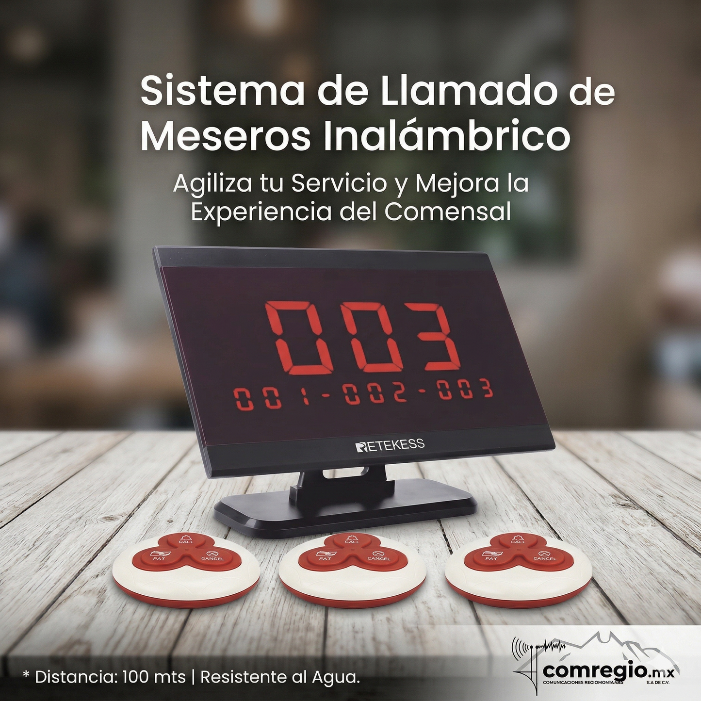 Sistema de Llamado de Meseros Inalámbrico