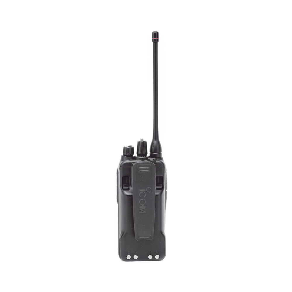 IC-F1100DSE Radio Digital NXDN en la banda de VHF, rango de frecuencia 136-174MHz, sumergible IP67, analógico y digital, opera en sistemas trunking y convencional, 5W de potencia.