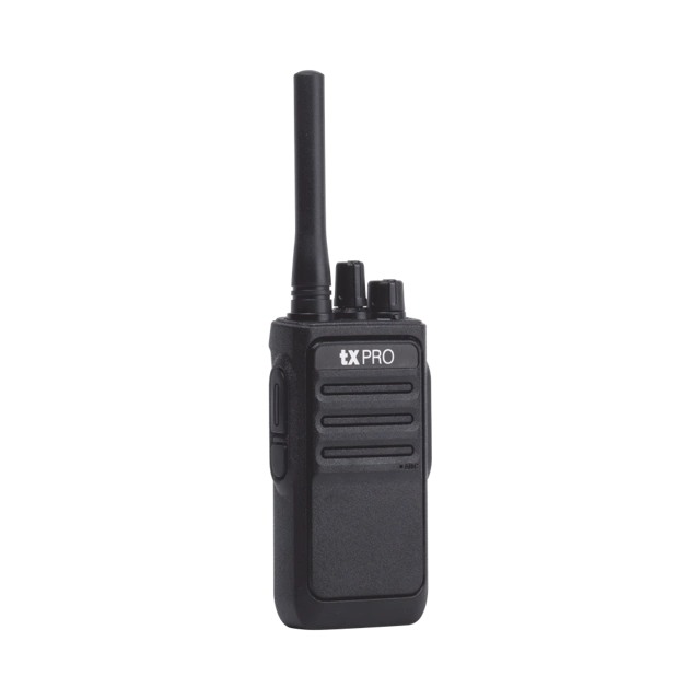 TX-320 Radio Portátil UHF 400-470 MHz, 16 canales, 2 Watts de potencia. Comunicación Clara en su Negocio