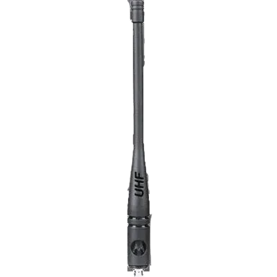Imagen de la antena Motorola UHF GPS 403-512 Mhz Intrínseca 16cm DEP500 DGP8000/5000 R2 R5 R7 con fondo blanco