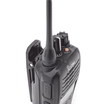 IC-F1100DSE Radio Digital NXDN en la banda de VHF, rango de frecuencia 136-174MHz, sumergible IP67, analógico y digital, opera en sistemas trunking y convencional, 5W de potencia.