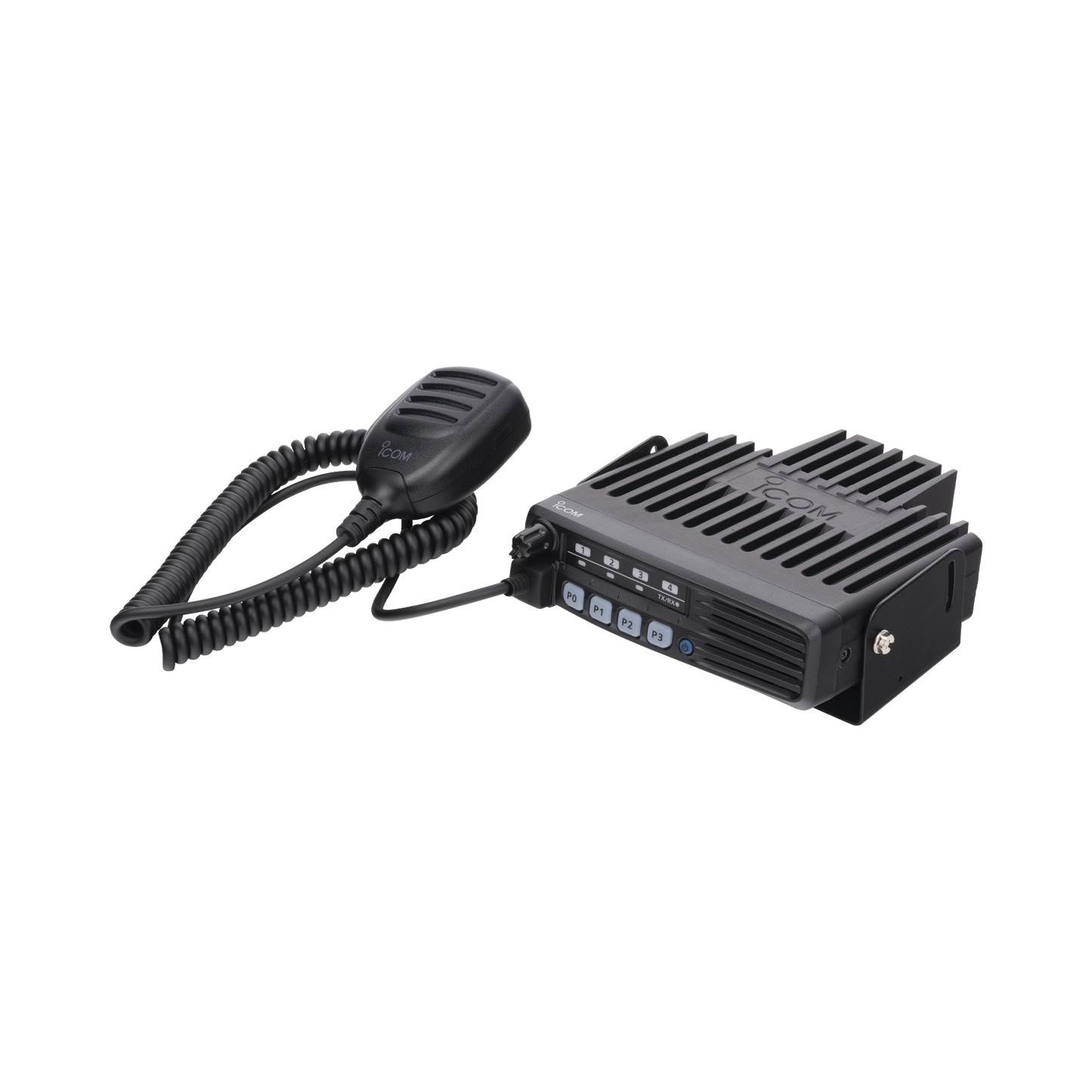 ICOM ICF5013 Radio Móvil Analógico en rango de frecuencia 136-174 MHz, 50 W de potencia de RF. Incluye micrófono, cable de corriente y bracket.