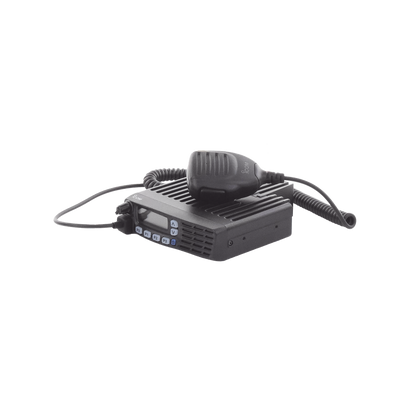 ICF6023H Radio Móvil Analógico en rango de frecuencia 400-470 MHz, 50 W de potencia de RF, 128 canales. Incluye Incluye microfono, cable de alimentación y montaje