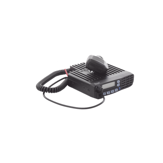 ICF6023H Radio Móvil Analógico en rango de frecuencia 400-470 MHz, 50 W de potencia de RF, 128 canales. Incluye Incluye microfono, cable de alimentación y montaje