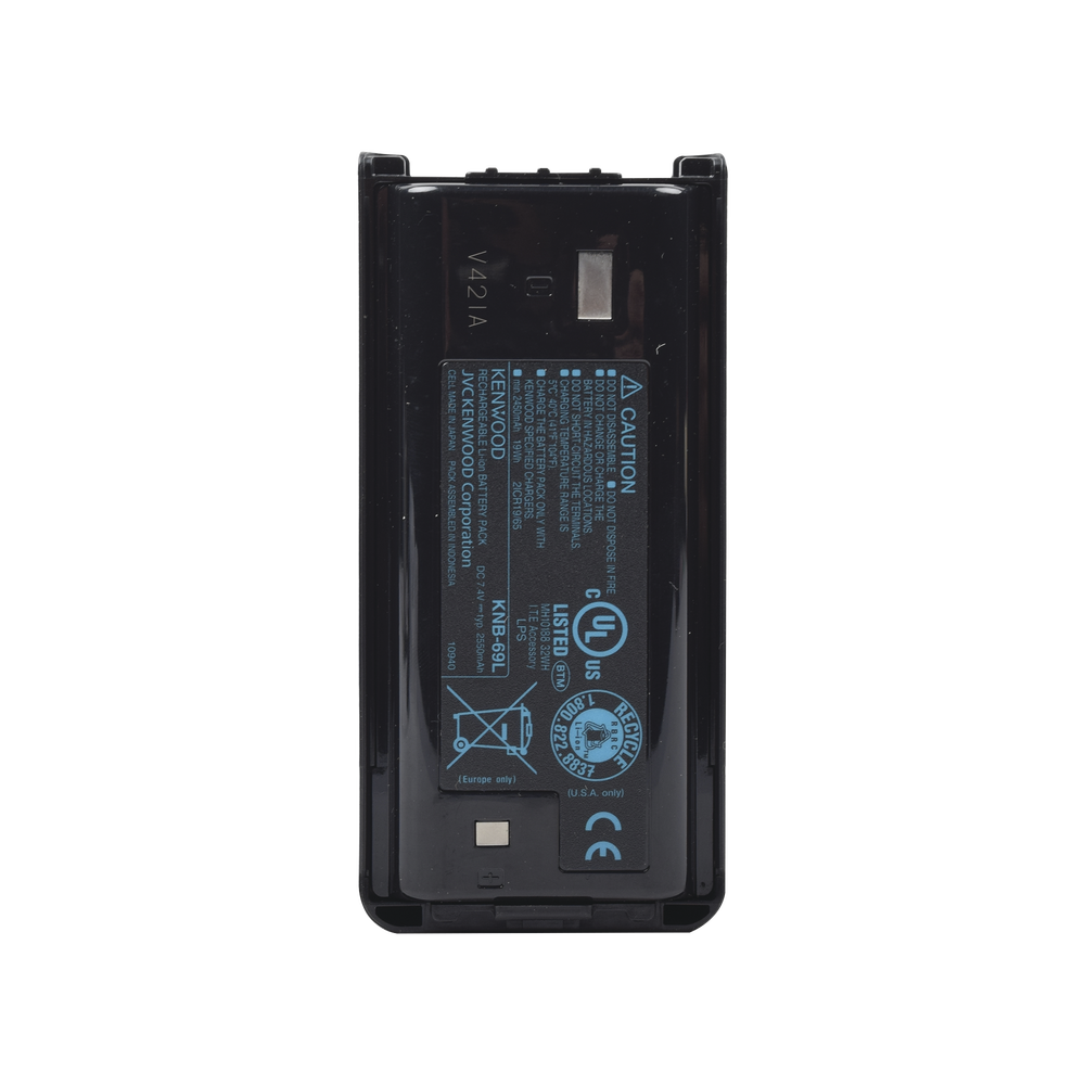 KNB69L Batería de Alta Capacidad Li-ion, 2,550 mAh. para NX-1200 NX-1300 NX-240 NX-340 TK-2402 TK-3402 TK-2312 TK-3312