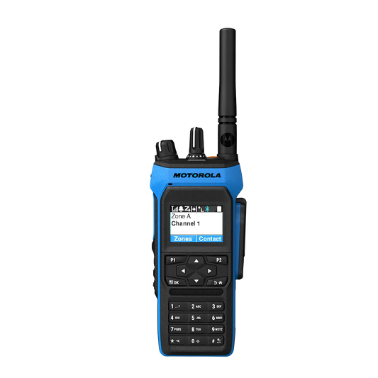 Radio portátil MOTOTRBO R7Ex de dos vías con certificación ATEX