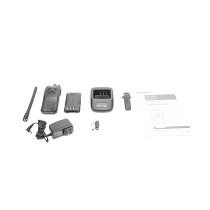 TK-2000-KV2 136-174 MHz, Práctico y Ligero, MIL-STD-810, 16 Canales, DTMF, IP54, VOX, Scan, Incluye antena, batería, cargador y clip