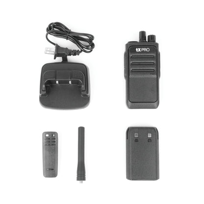 TX-320DUO Par de radios analógicos, listos para utilizarse, operan en UHF 400-470 MHz de 2 watts de potencia. ¡PRECONFIGURADOS!
