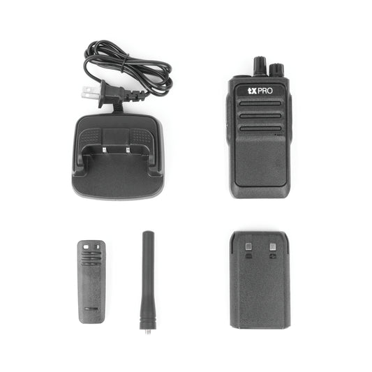 TX-320DUO Par de radios analógicos, listos para utilizarse, operan en UHF 400-470 MHz de 2 watts de potencia. ¡PRECONFIGURADOS!