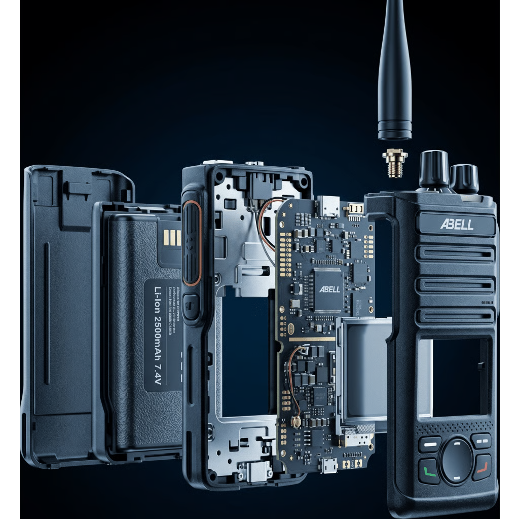 Radio Portátil DMR ABELL A580T-400 / UHF 400-480 MHz / 4W / 256 Canales / 16 Zonas / Pantalla LCD / Cifrado Extremo a Extremo / IP54