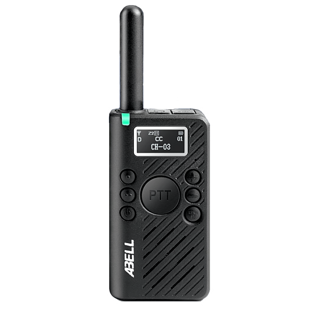 Radio Portátil DMR ABELL X1 Pro / Mini Radio UHF 400-480 MHz / 32 Canales / Cifrado ARC4 / Carga USB-C / OLED / 126 g