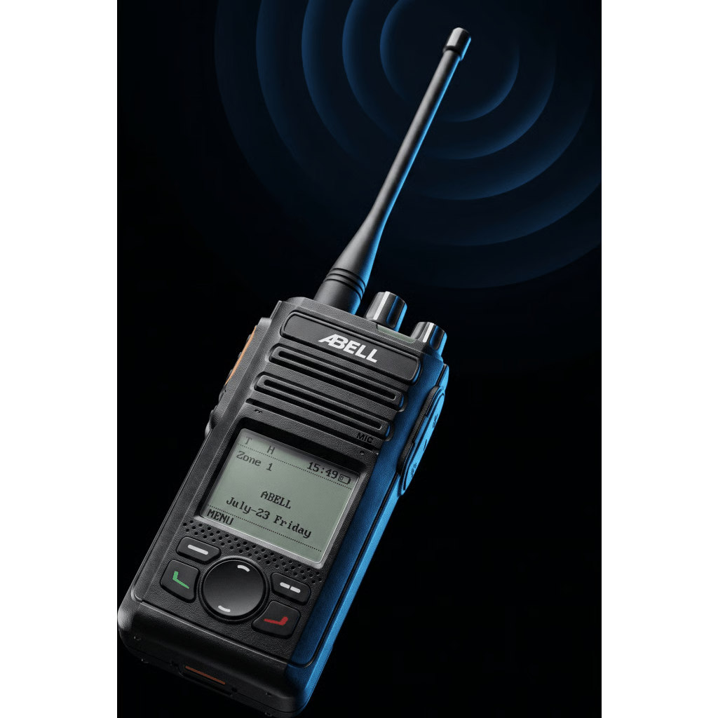 Radio Portátil DMR ABELL A580T-400 / UHF 400-480 MHz / 4W / 256 Canales / 16 Zonas / Pantalla LCD / Cifrado Extremo a Extremo / IP54